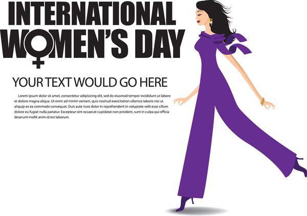 وکتور پس زمینه الگوی تبلیغاتی روز بین المللی زنان برای ویرایش آسان گروه بندی شده است بدون اشکال یا مسیرهای باز