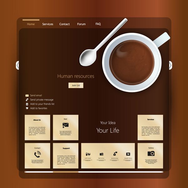 قالب طراحی سایت قهوه و سالن