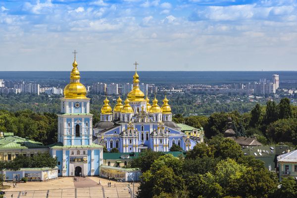 کلیسای جامع گنبد طلایی سنت مایکل در کیف اوکراین اروپا