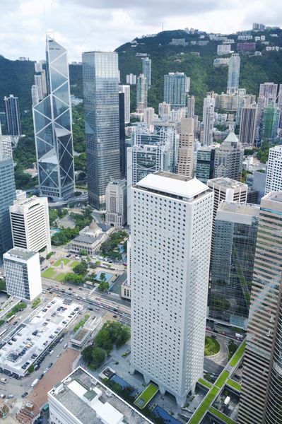 نمای هوایی از شهر هنگ کنگ