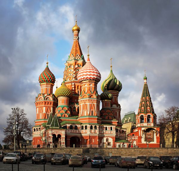 مسکو کلیسای جامع سنت باسیل فصل پاييز روسیه 16 نوامبر 2012