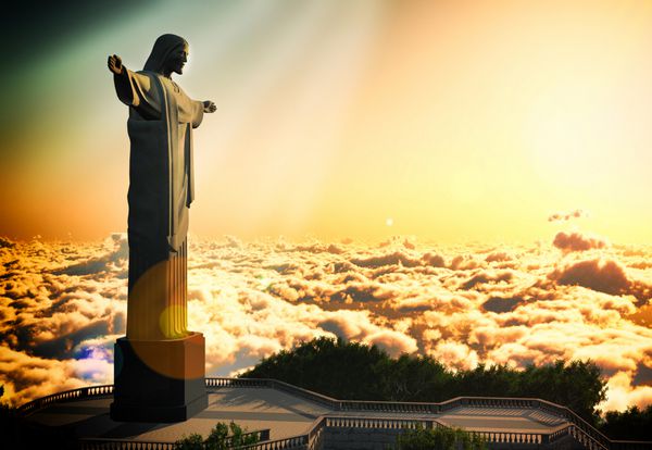 مجسمه معروف مسیح ریدمر در ریودوژانیرو برزیل