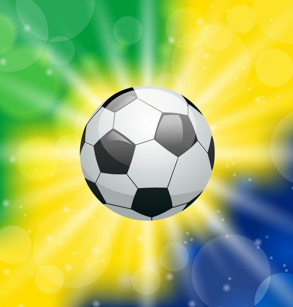 تصویر پس زمینه با توپ فوتبال برای برزیل 2014 - وکتور