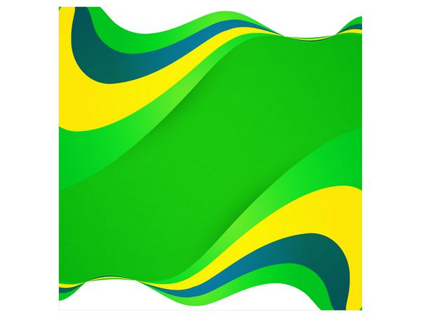 مفهوم پرچم برزیل وکتور پس زمینه موج رنگارنگ کسب و کار زیبا