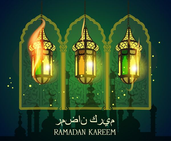 رمضان کریم فانوس عربی مسجد