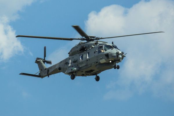 برلین آلمان - 20 مه 2014 هلیکوپتر نظامی چند منظوره NH90 NFH NHIndustries