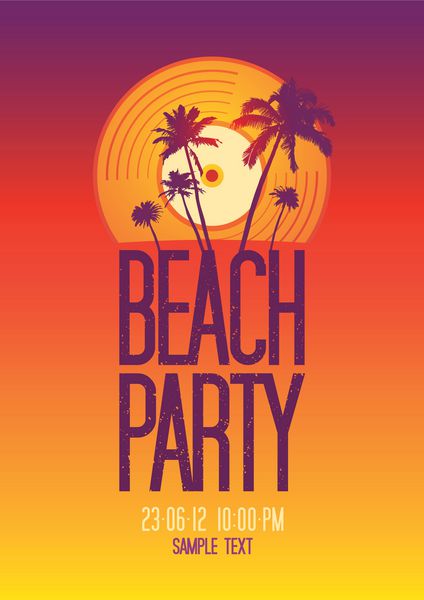 قالب طراحی Beach Party با جای متن