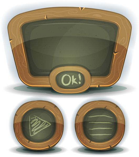 نمادهای تخته سیاه مدرسه برای بازی Ui