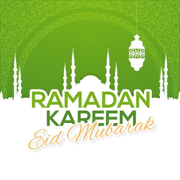 رمضان کریم - طرح وکتور تم شب های مقدس اسلامی - عید مبارک عربی به انگلیسی