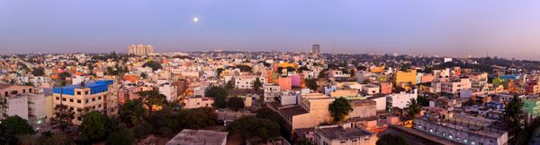 پانوراما از خط افق شهر بنگلور هند