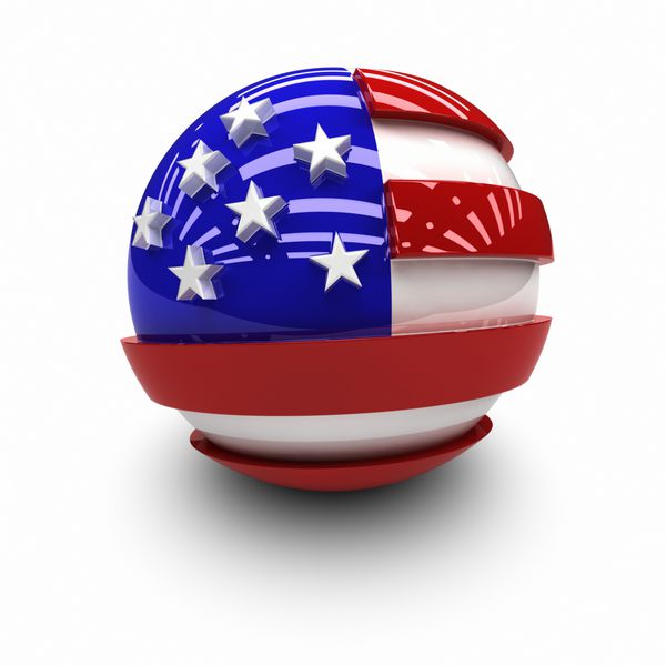 3D - پرچم ایالات متحده