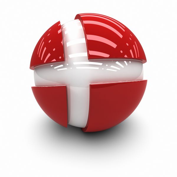3D - پرچم دانمارک