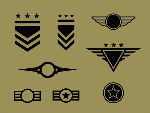 مجموعه ای از نشان نظامی