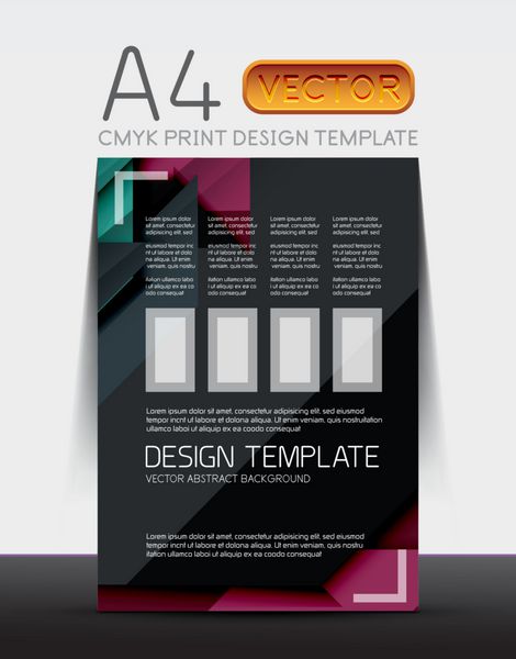 الگوی طراحی بروشور بروشور مدرن انتزاعی با نمونه متن یا جلد کتابچه A4 تجاری