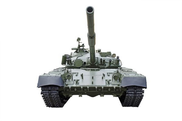 تانک روسی جدا شده روی سفید