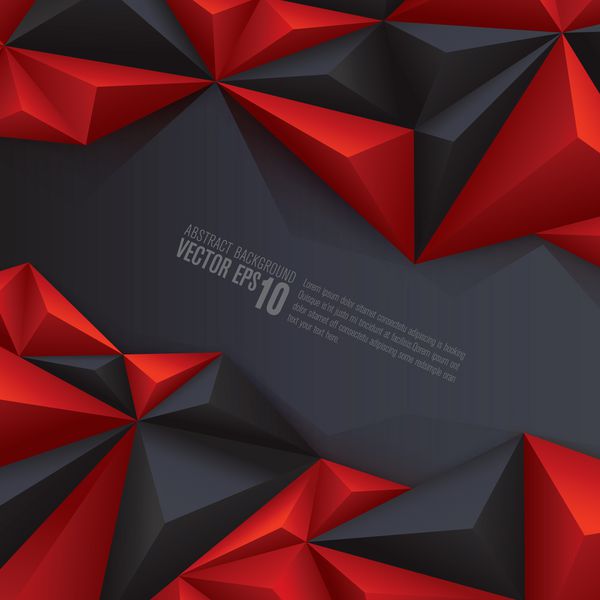 زمینه هندسی قرمز و مشکی برای طراحی جلد پوستر بروشور بنر جلد مجله و طراحی کارت