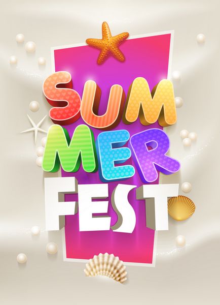 قالب طراحی پوستر مهمانی تابستانی عناصر به صورت جداگانه در فایل وکتور لایه بندی شده اند