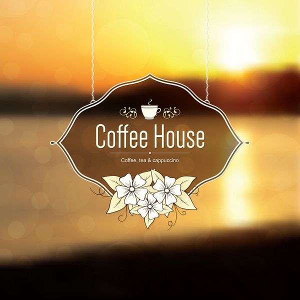 منوی رستوران کافه قهوه خانه در پس زمینه تار