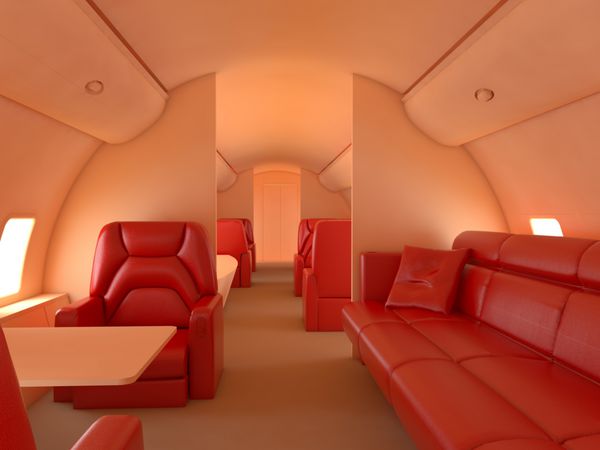 داخلی هواپیمای شخصی با طراحی سفارشی