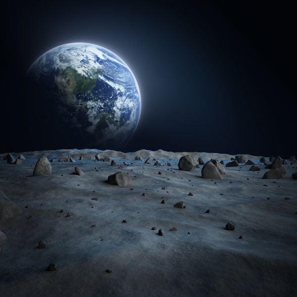 زمین از ماه دیده می شود؟ عناصر این تصویر توسط ناسا ارائه شده است