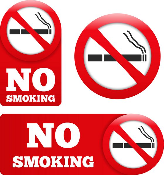 تنظیم علائم سیگار ممنوع وکتور