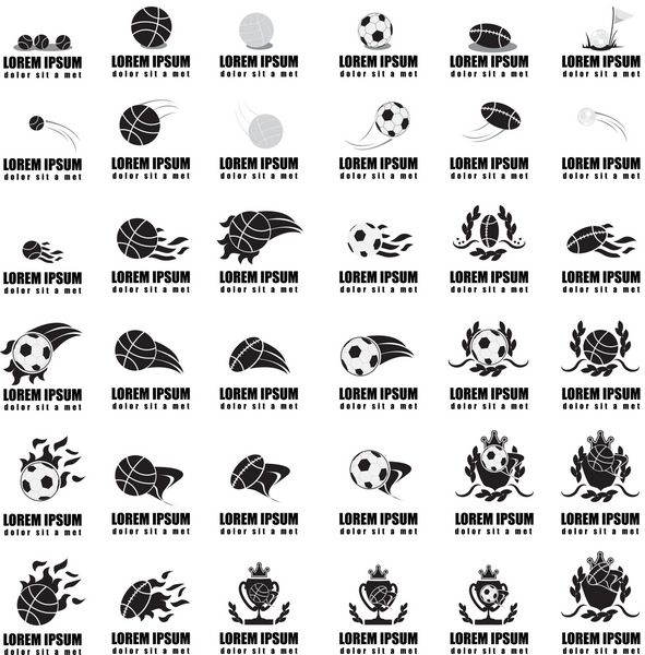 مجموعه توپ های ورزشی - جدا شده روی پس زمینه سفید - وکتور طرح گرافیکی قابل ویرایش برای طرح شما