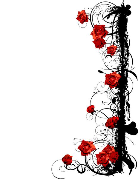 وکتور ولنتاین با گل رز قرمز