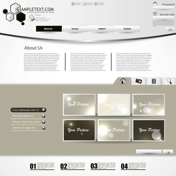 قالب وب سایت شیک - طرح نمونه کارها برای طراحان و استودیو طراحی