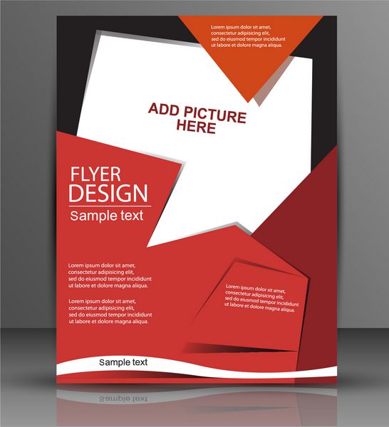 طراحی بروشور - وکتور کسب و کار قالب پوستر