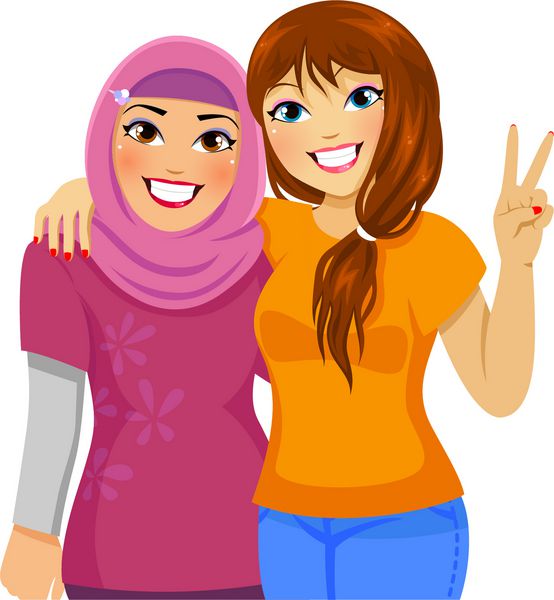 دوست دختر مسلمان و دختر قفقازی