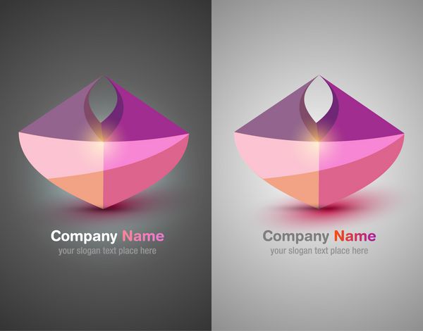 نمادهای اوریگامی وکتور آرم طراحی عناصر لوگو الماس نمادهای انتزاعی