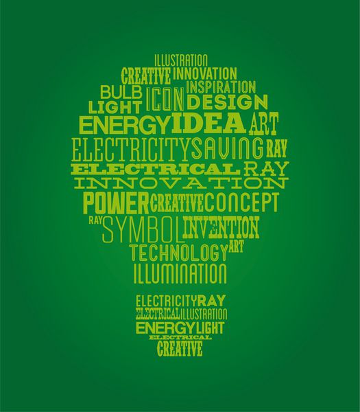 طراحی انرژی بر روی وکتور پس زمینه سبز