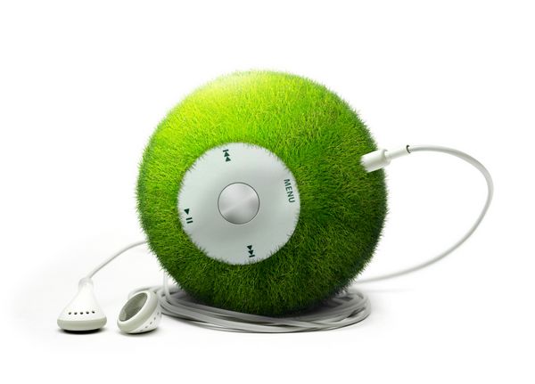 زمین سبز در حال گوش دادن به موسیقی