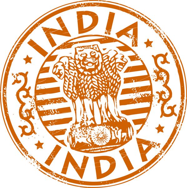 تمبر گرانج با نماد هند و کلمه هند