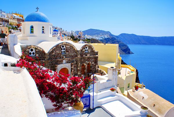 معماری در جزیره سانتورینی یونان