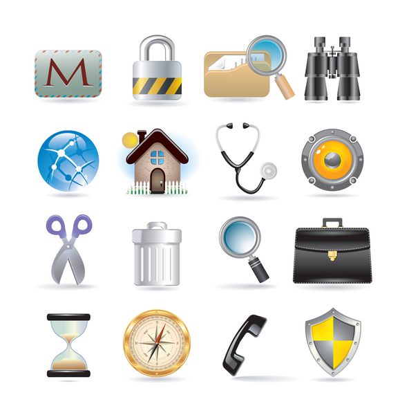 نمادها برای برنامه های کاربردی وب تنظیم شده است