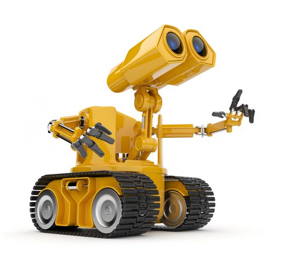 صحبت ربات آینده نگر مفهوم هوش مصنوعی ایزوله سه بعدی