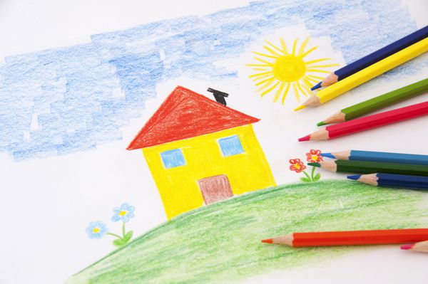 نقاشی کودک با مداد