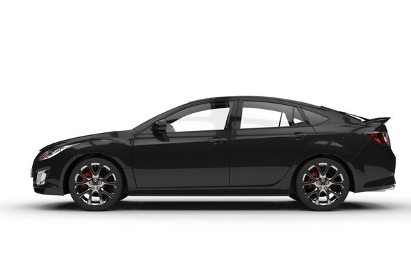 Black Car Side View Sports Edition