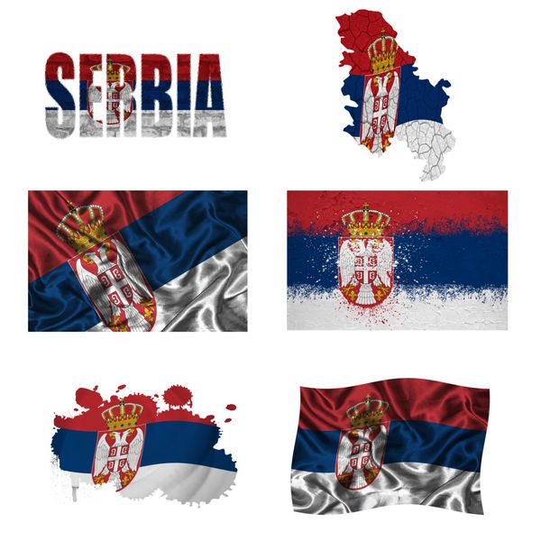 کلاژ پرچم صربستان