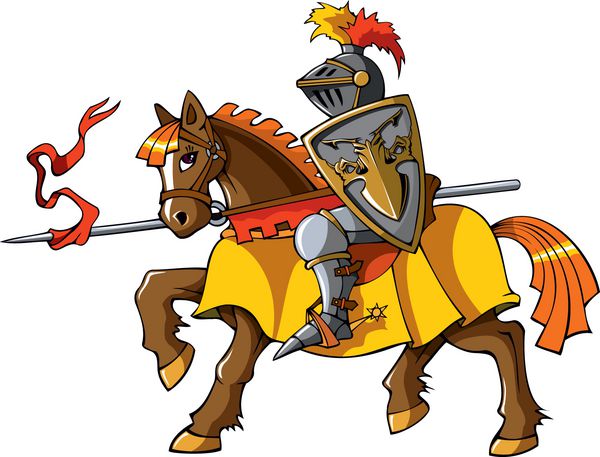 وکتور شوالیه سوار بر اسب قرون وسطی