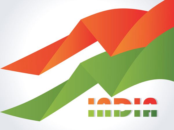 پس زمینه رنگی خلاقانه پرچم هند با موج برای روز جمهوری