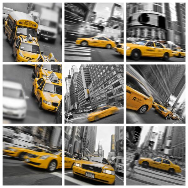 تاکسی‌های کلاژ در نیویورک - ایالات متحده آمریکا