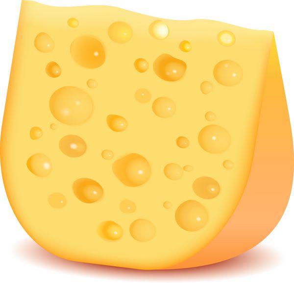 پنیر جدا شده روی سفید