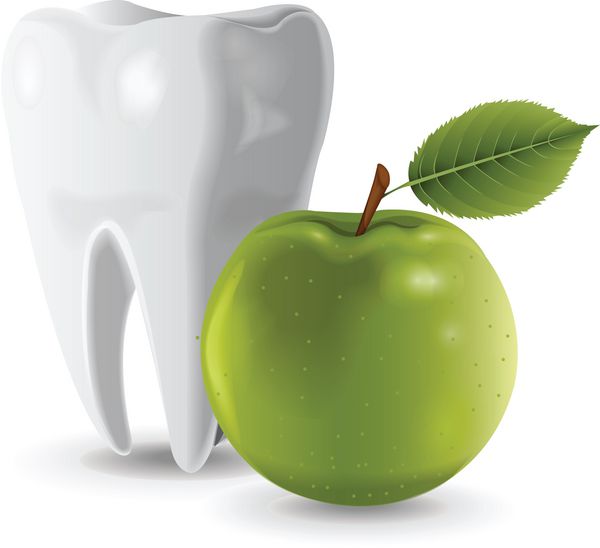 دندان و سیب