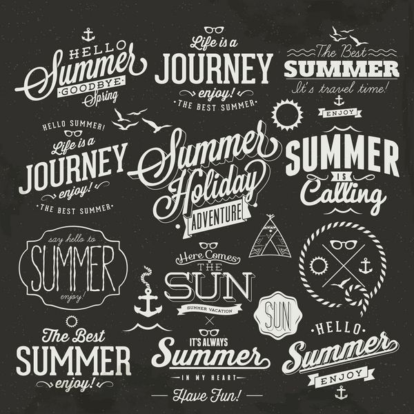 عناصر تایپوگرافی برای تابستان