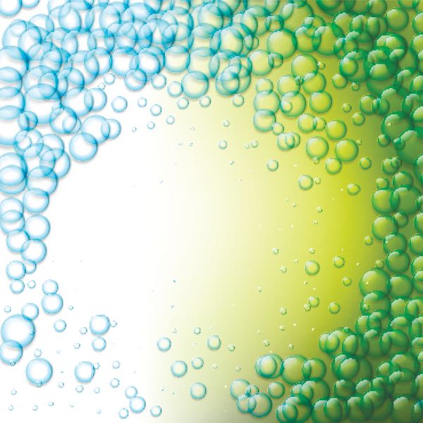 وکتور قطرات آب در زمینه سبز