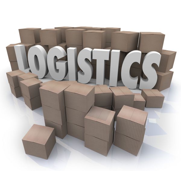 Logistics Word Shipping Boxes Warehouse Efficiency