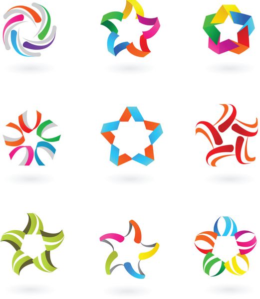 مجموعه ای از نمادها و لوگوهای انتزاعی - 3