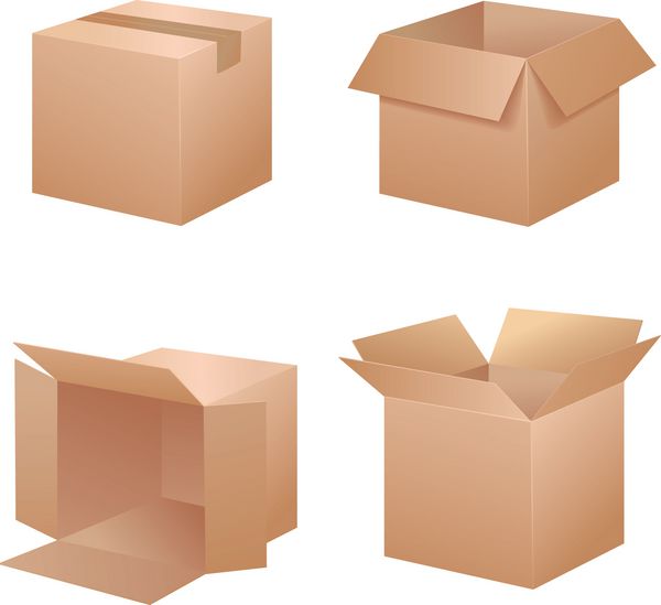 جعبه های بسته بندی وکتور